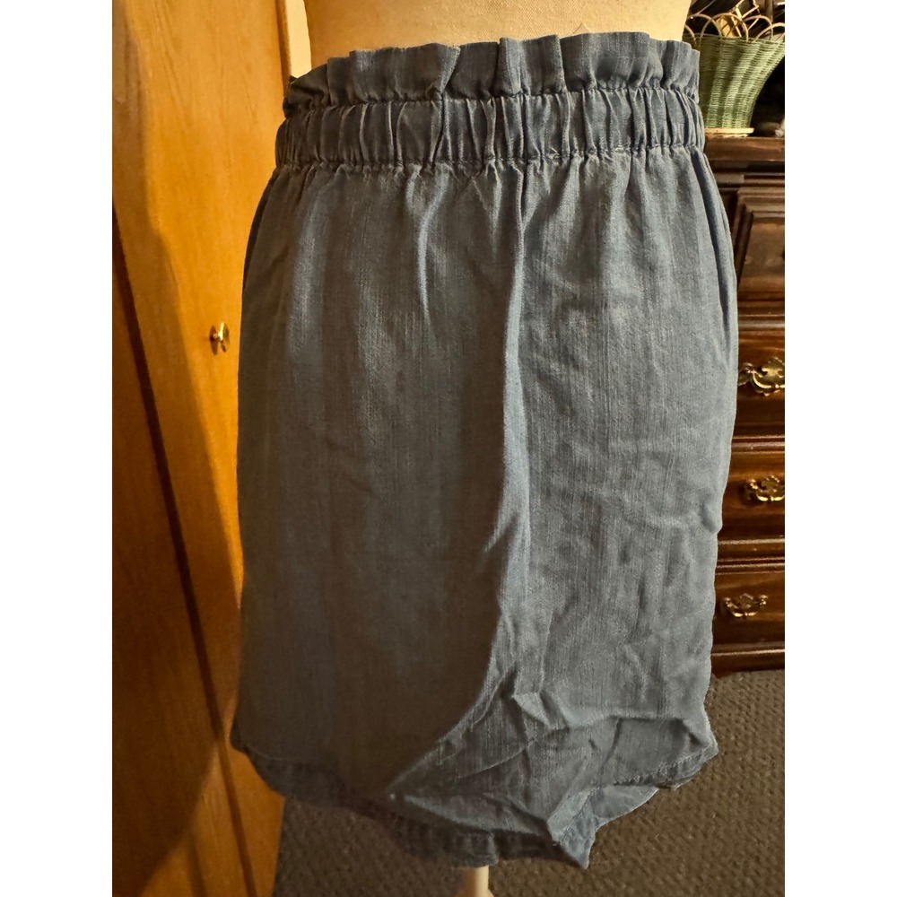 Loft Outlet Blue Chambray Paperbag Waist Skirt Small NWOT - Picture 5 of 5